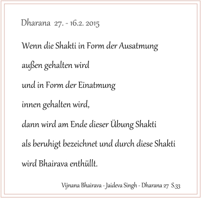 Vijnana Bhairava - Dharana 27